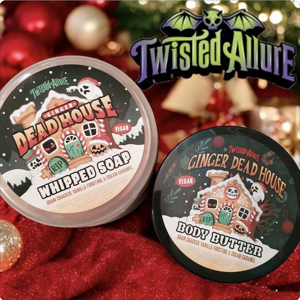 Twisted Allure Ginger "Dead" House (Gingerbread) Whipped Soap & Body Butter set